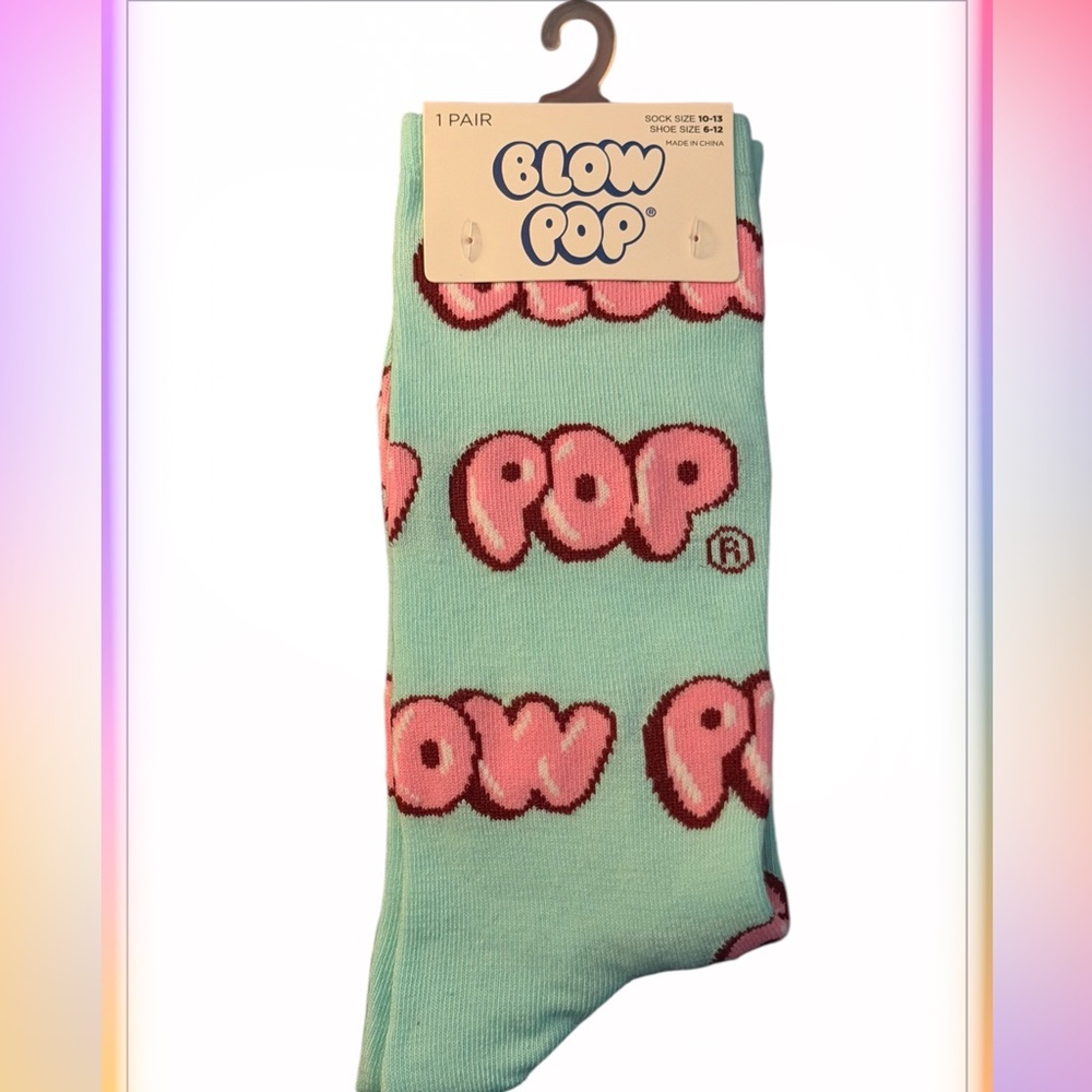 ™ Mint & Pink Logo Socks